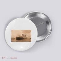 Titanic Original Photo Sepia 1912 Button thumb 0