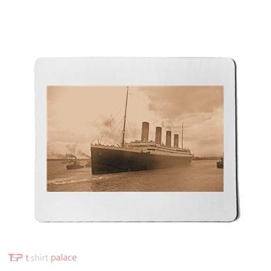 Titanic Original Photo Sepia 1912 Mousepad