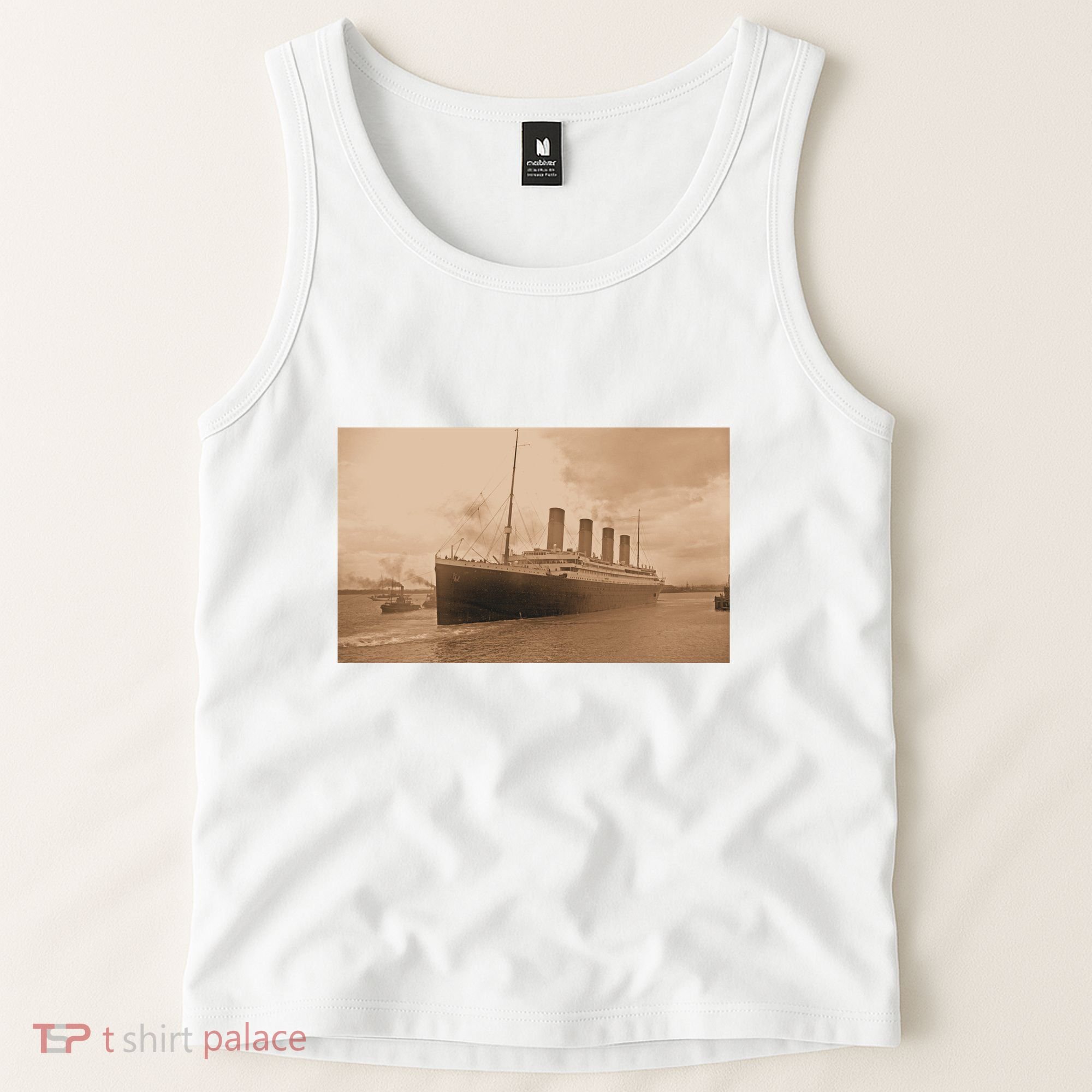 Titanic Original Photo Sepia 1912 Tank Top