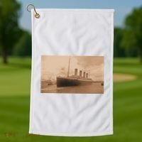 Titanic Original Photo Sepia 1912 Golf Towel thumb 1