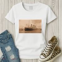 Titanic Original Photo Sepia 1912 Women's T-Shirt thumb 3