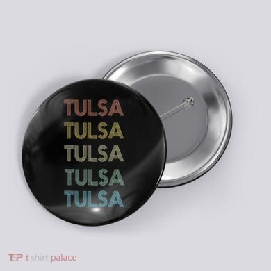 Tulsa Oklahoma Pride Vintage State Ok Retro 70s Button