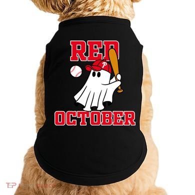 Take October Red October Philadelphia Ghost Baseball Halloween Doggie Tank