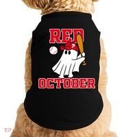 Take October Red October Philadelphia Ghost Baseball Halloween Doggie Tank thumb 0