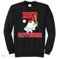 Take October Red October Philadelphia Ghost Baseball Halloween Sweatshirt thumb 0