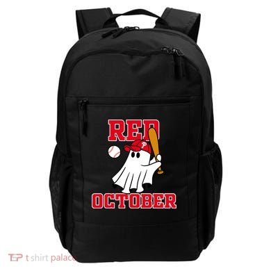 Take October Red October Philadelphia Ghost Baseball Halloween Backpack