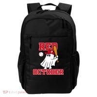 Take October Red October Philadelphia Ghost Baseball Halloween Backpack thumb 0