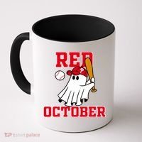Take October Red October Philadelphia Ghost Baseball Halloween Coffee Mug thumb 0
