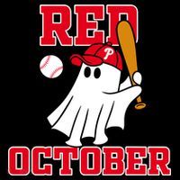 Take October Red October Philadelphia Ghost Baseball Halloween Coaster thumb 2