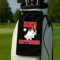 Take October Red October Philadelphia Ghost Baseball Halloween Golf Towel thumb 2