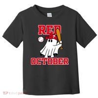 Take October Red October Philadelphia Ghost Baseball Halloween Toddler T-Shirt thumb 0