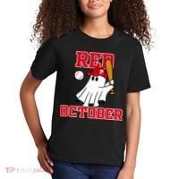 Take October Red October Philadelphia Ghost Baseball Halloween Kids T-Shirt thumb 2