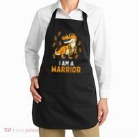 Trex Orange Ribbon Im A Warrior Leukemia Awareness Apron thumb 2