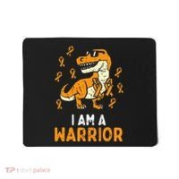 Trex Orange Ribbon Im A Warrior Leukemia Awareness Mousepad thumb 0