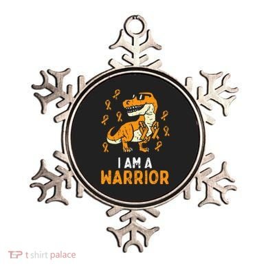 Trex Orange Ribbon Im A Warrior Leukemia Awareness Ornament