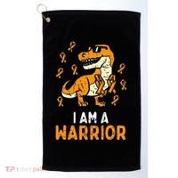 Trex Orange Ribbon Im A Warrior Leukemia Awareness Golf Towel thumb 0