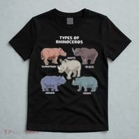 Types of Rhinoceros Sumatran Javan Rhino Animal Art T-Shirt thumb 5