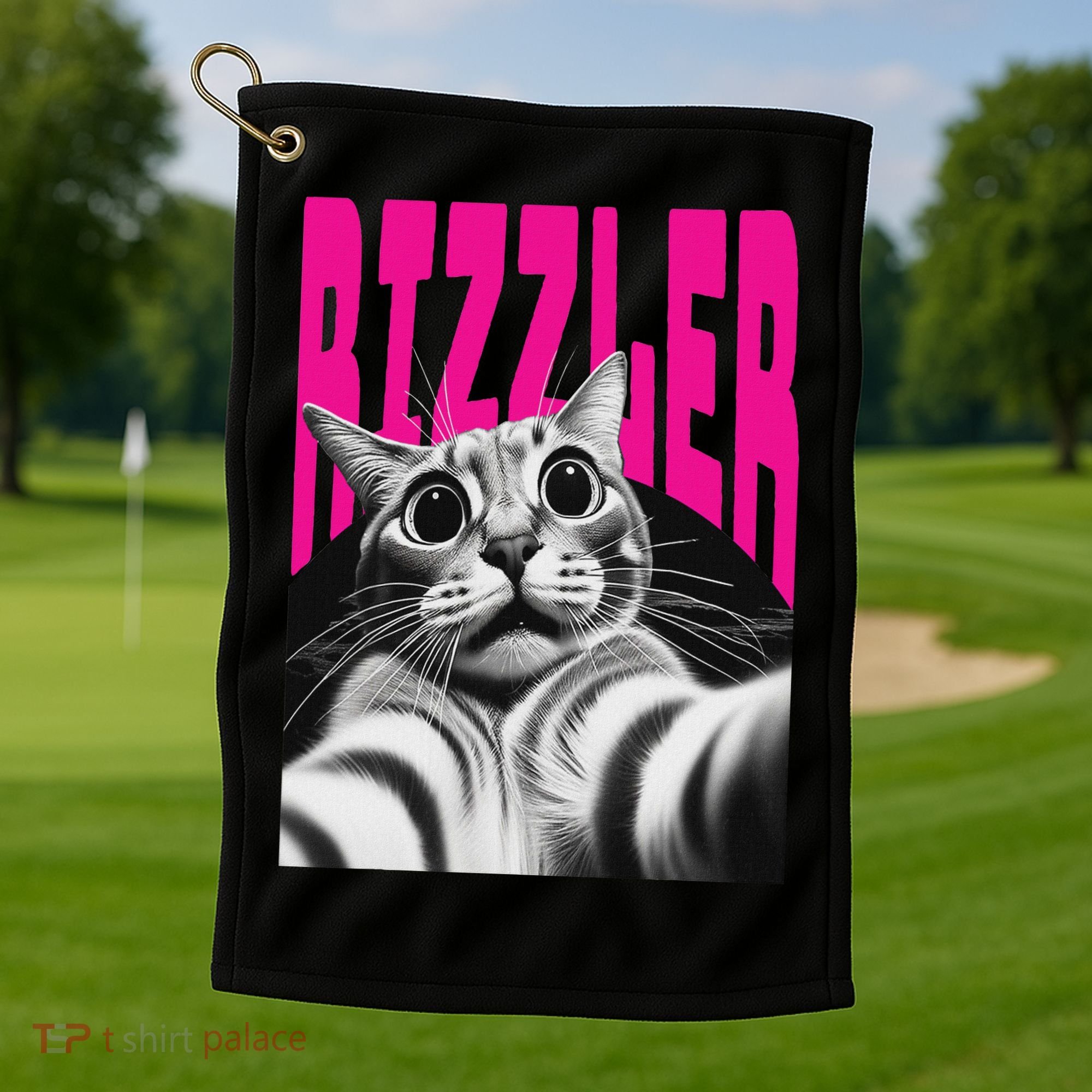 The Og Rizzmaxxer Rizz Funny Rizzler Cat Selfie Golf Towel