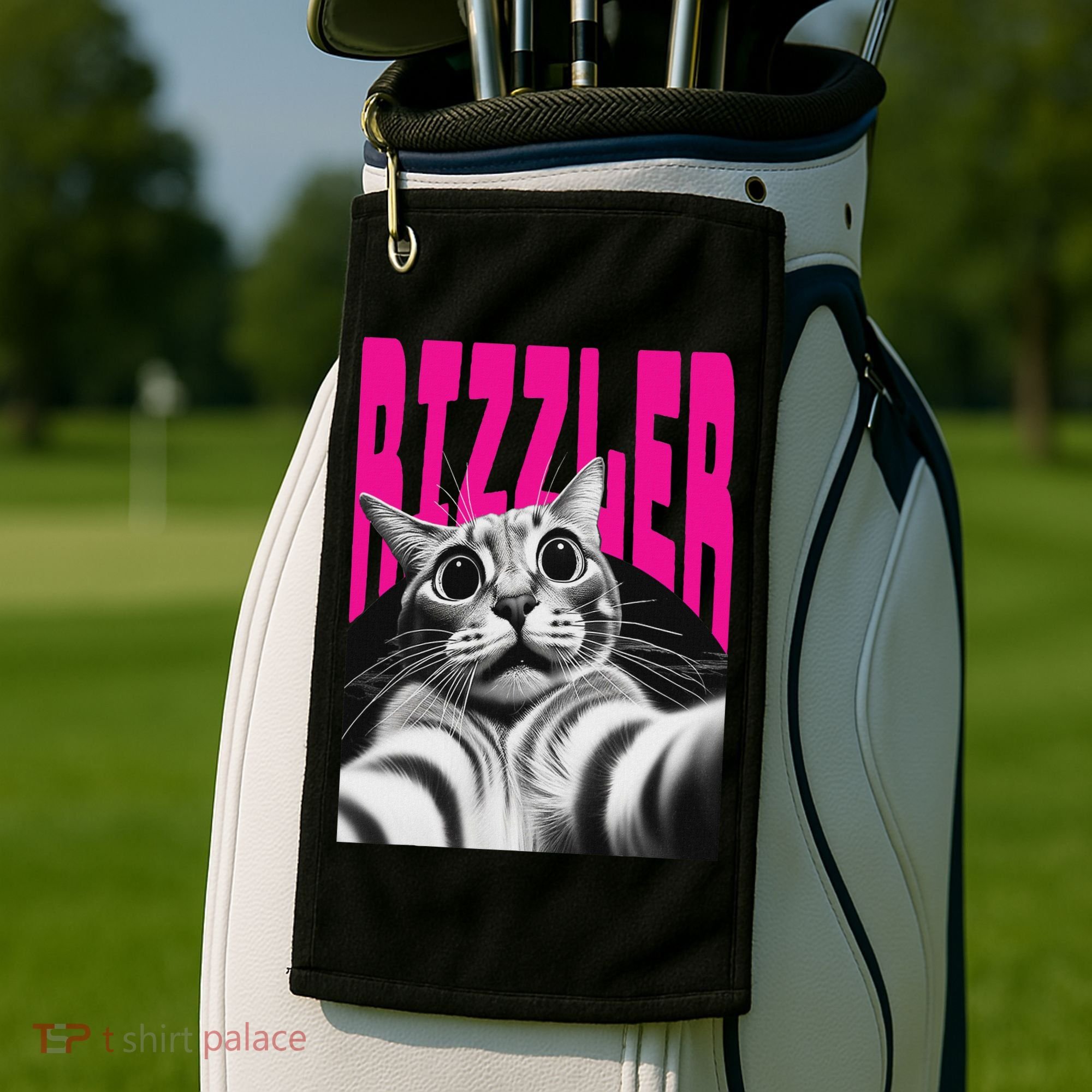 The Og Rizzmaxxer Rizz Funny Rizzler Cat Selfie Golf Towel