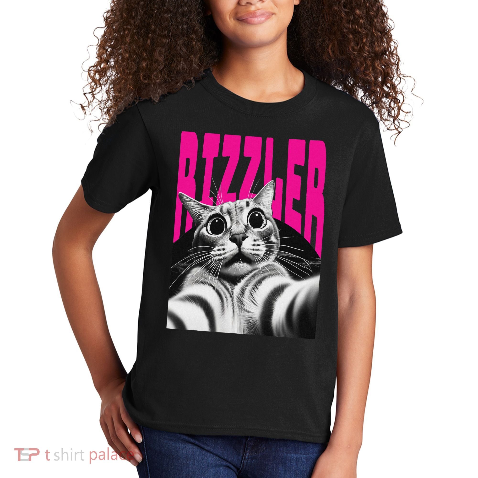 The Og Rizzmaxxer Rizz Funny Rizzler Cat Selfie Kids T-Shirt
