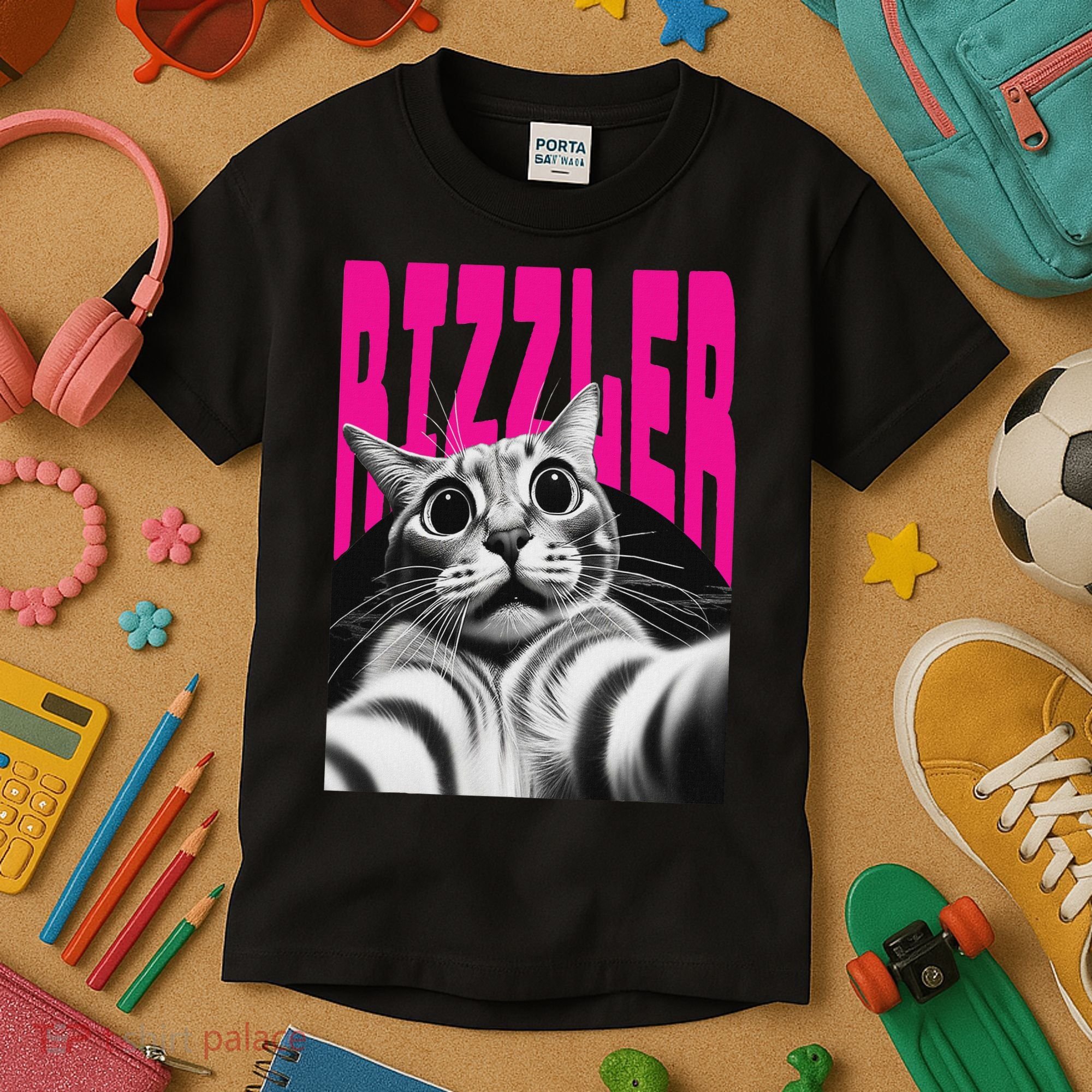 The Og Rizzmaxxer Rizz Funny Rizzler Cat Selfie Kids T-Shirt