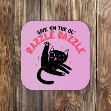 The Ol' Razzle Dazzle Cat Coaster