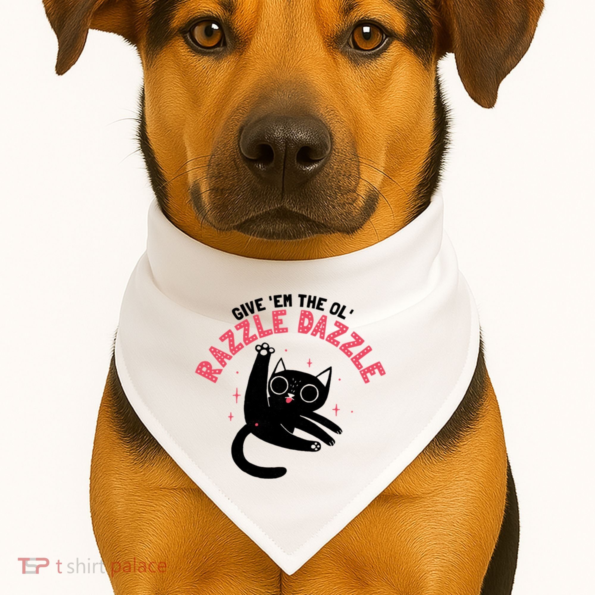 The Ol' Razzle Dazzle Cat USA-Made Doggie Bandana