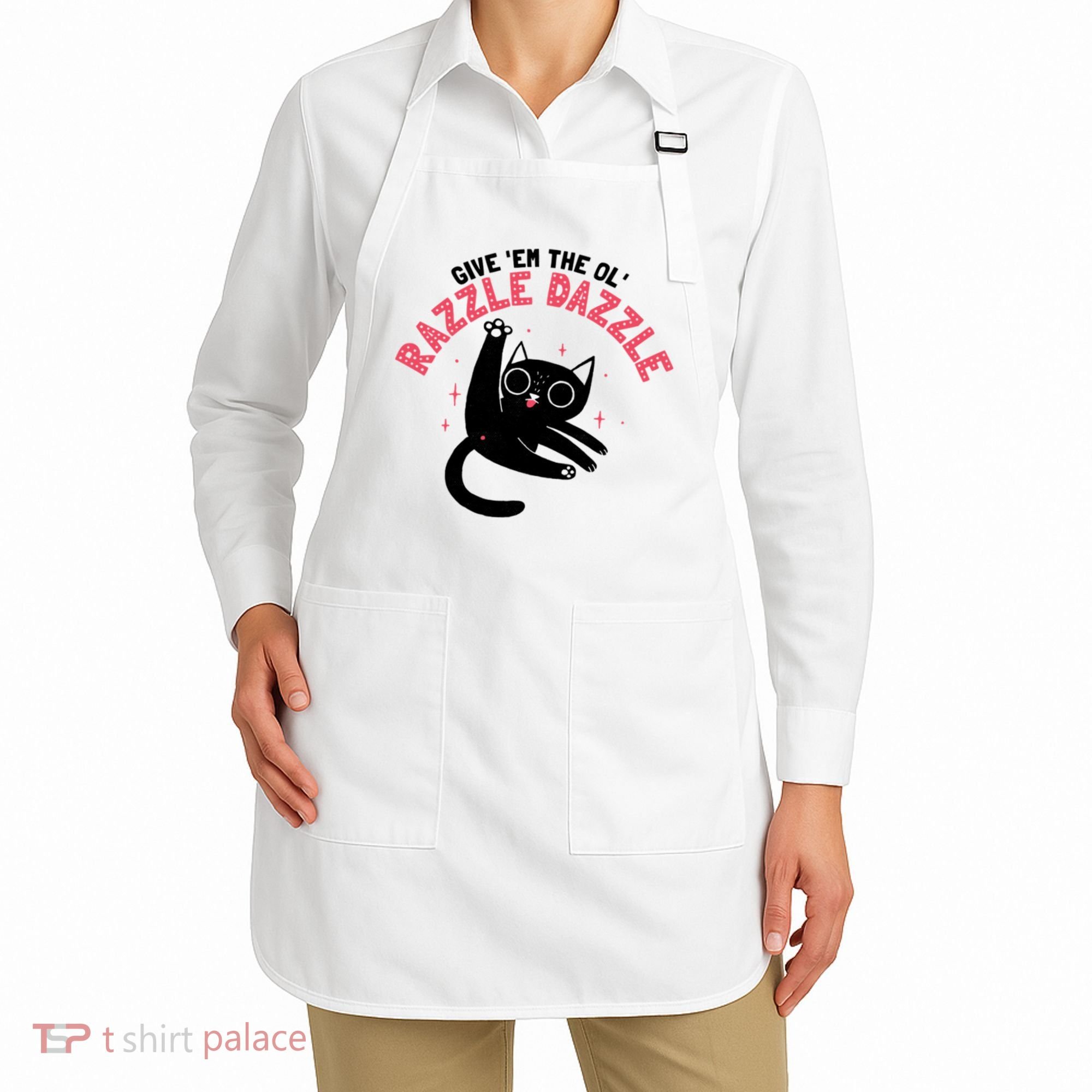 The Ol' Razzle Dazzle Cat Apron