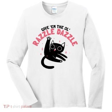 The Ol' Razzle Dazzle Cat Women's Long Sleeve Shirt