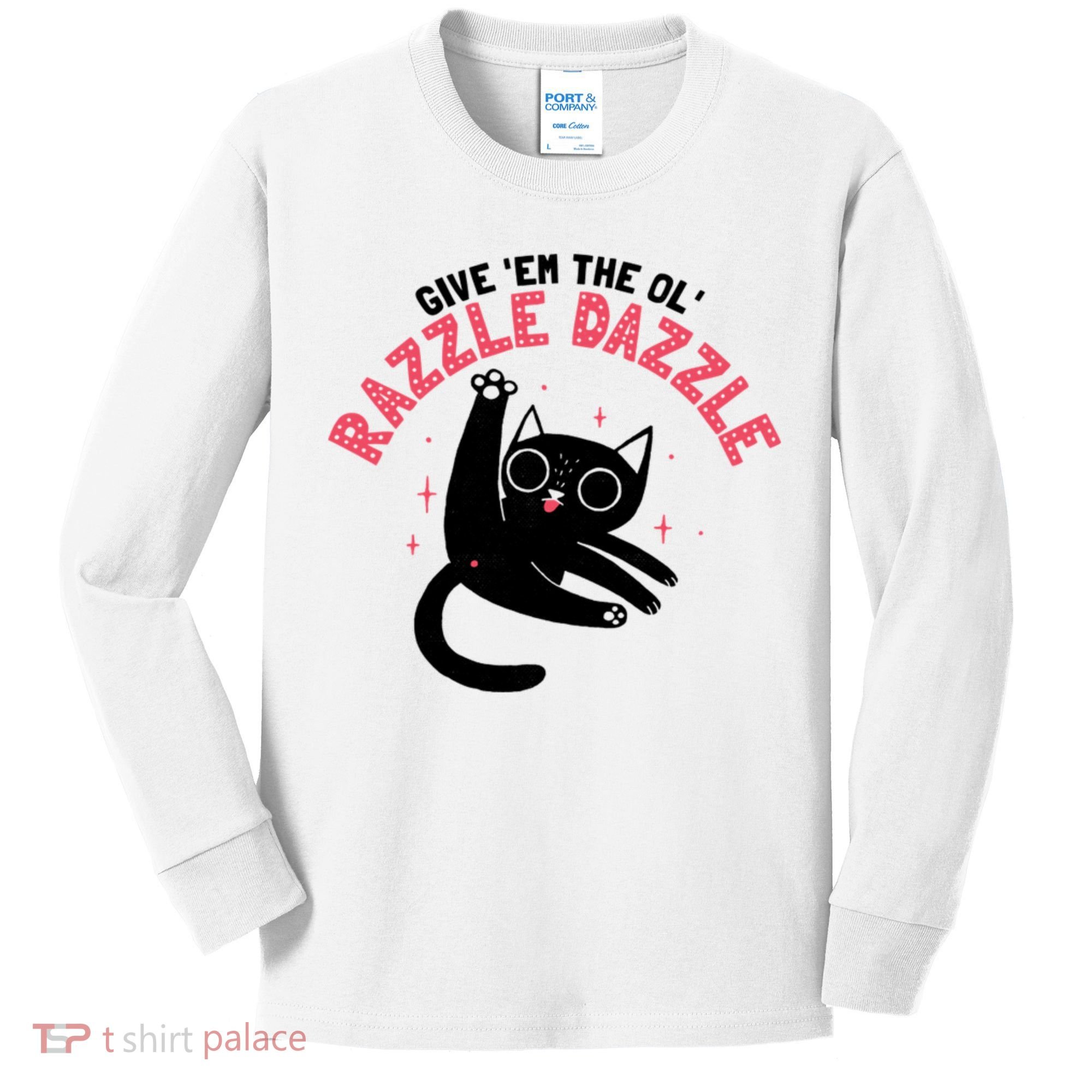 The Ol' Razzle Dazzle Cat Kids Long Sleeve Shirt
