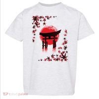 Torii Arch Sunset Maple Leaves Red Sun Toddler T-Shirt thumb 0