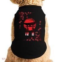 Torii Arch Sunset Maple Leaves Red Sun Doggie Tank thumb 0