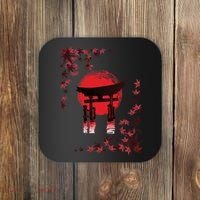 Torii Arch Sunset Maple Leaves Red Sun Coaster thumb 0