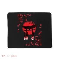 Torii Arch Sunset Maple Leaves Red Sun Mousepad thumb 0