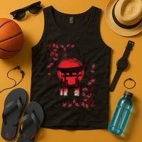 Torii Arch Sunset Maple Leaves Red Sun Tank Top thumb 4