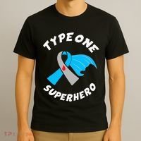 Type One Superhero Type 1 Diabetes Awareness T-Shirt thumb 3