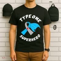 Type One Superhero Type 1 Diabetes Awareness T-Shirt thumb 6