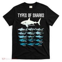 Types Of Sharks Marine Biologist 16 Shark Lovers Gift T-Shirt thumb 0