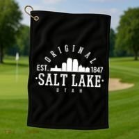 The Original Salt Lake City Utah 1847 Golf Towel thumb 1