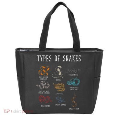 Types Of Snakes Educational Serpent 9 Different Snake Tote Bag