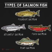 Types of Salmon Fish for Salmon Fishing T-Shirt thumb 7