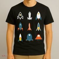 Types Of Space Rockets Astronaut Gif T-Shirt thumb 3