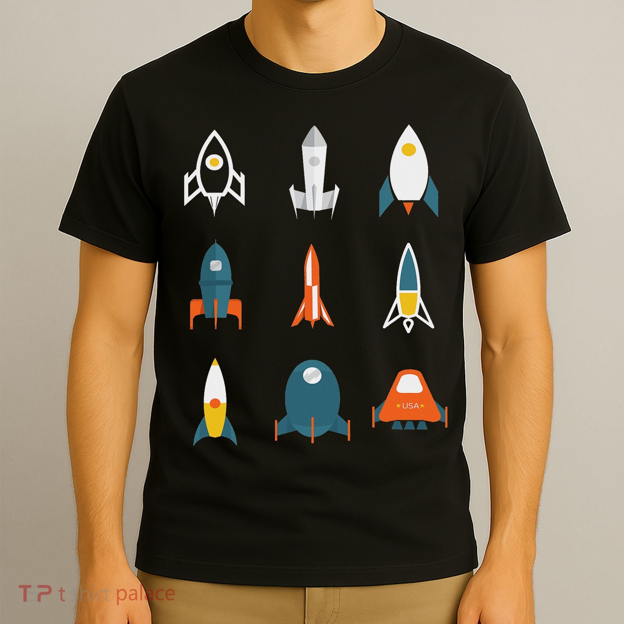 Types Of Space Rockets Astronaut Gif T-Shirt