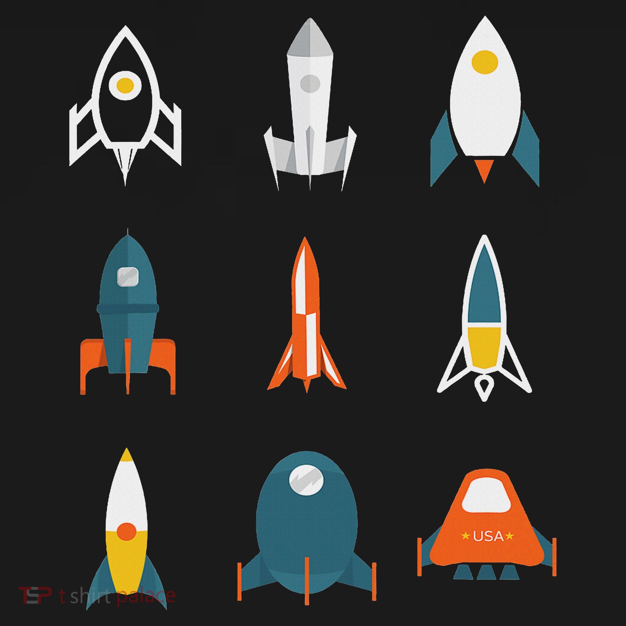 Types Of Space Rockets Astronaut Gif T-Shirt