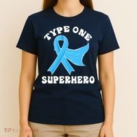 Type One Superhero Diabetes Awareness Diabetic Boys Girls T-Shirt thumb 4