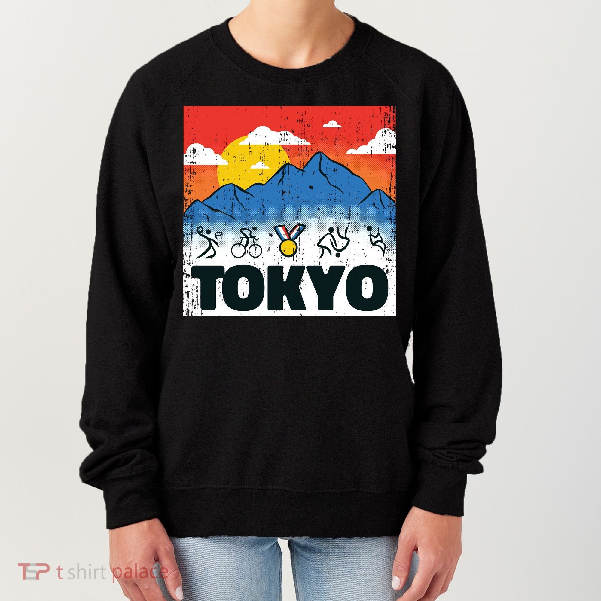 Tokyo Olympics Stick Figures Women's Sweatshirt