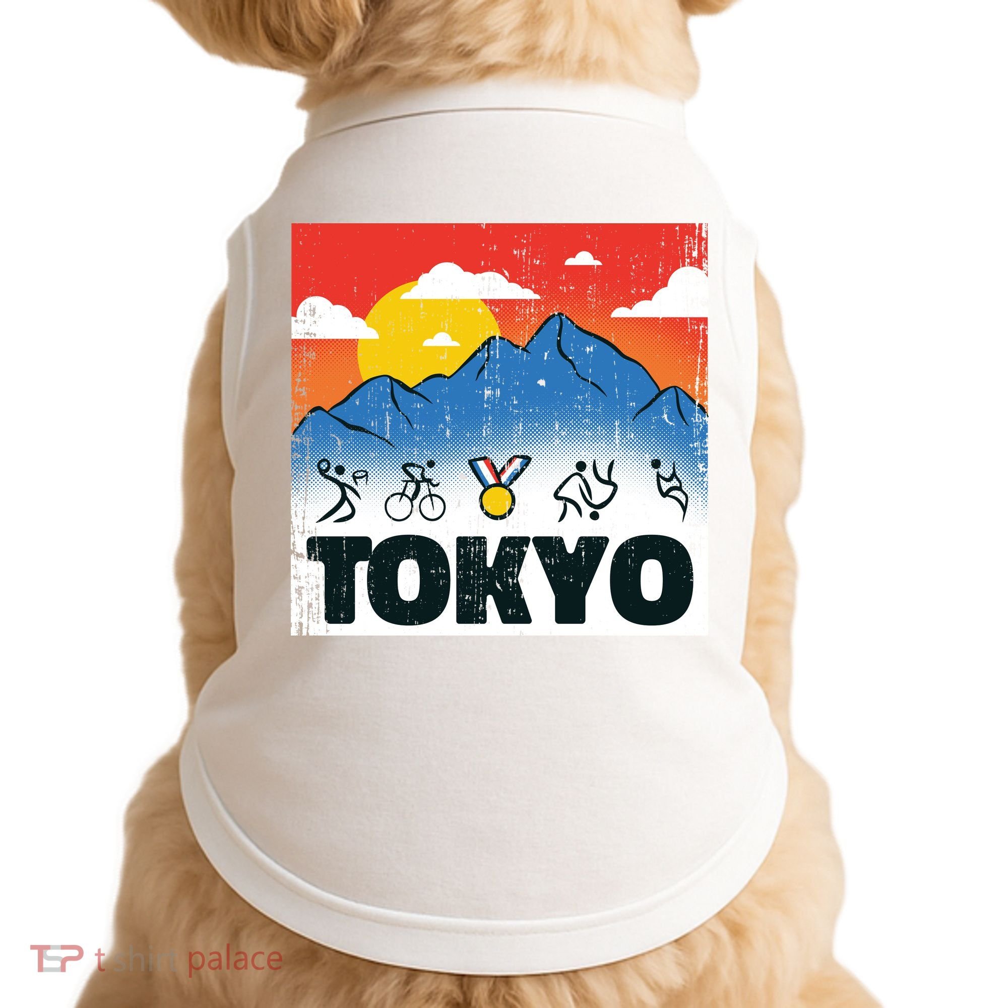 Tokyo Olympics Stick Figures Doggie Tank