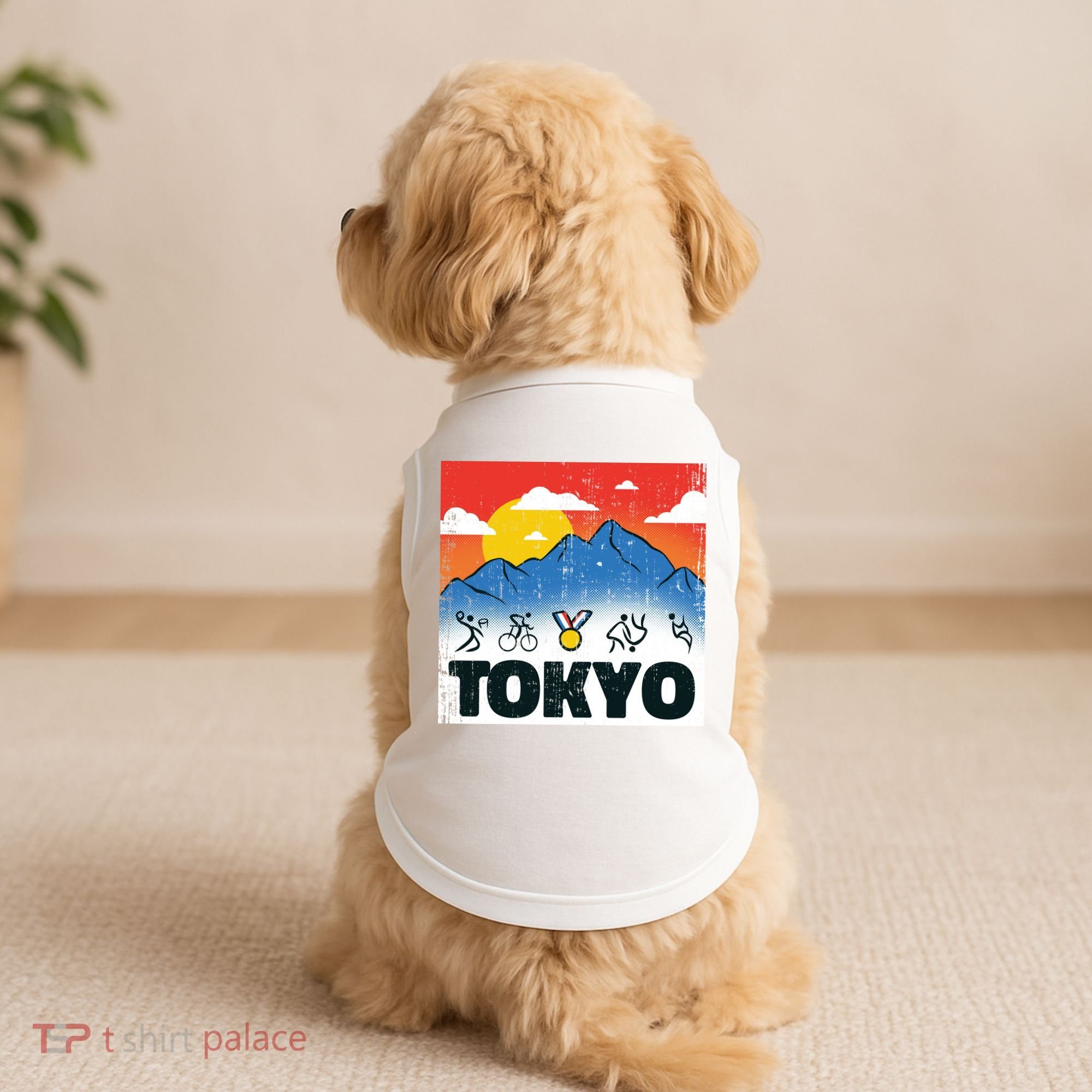 Tokyo Olympics Stick Figures Doggie Tank