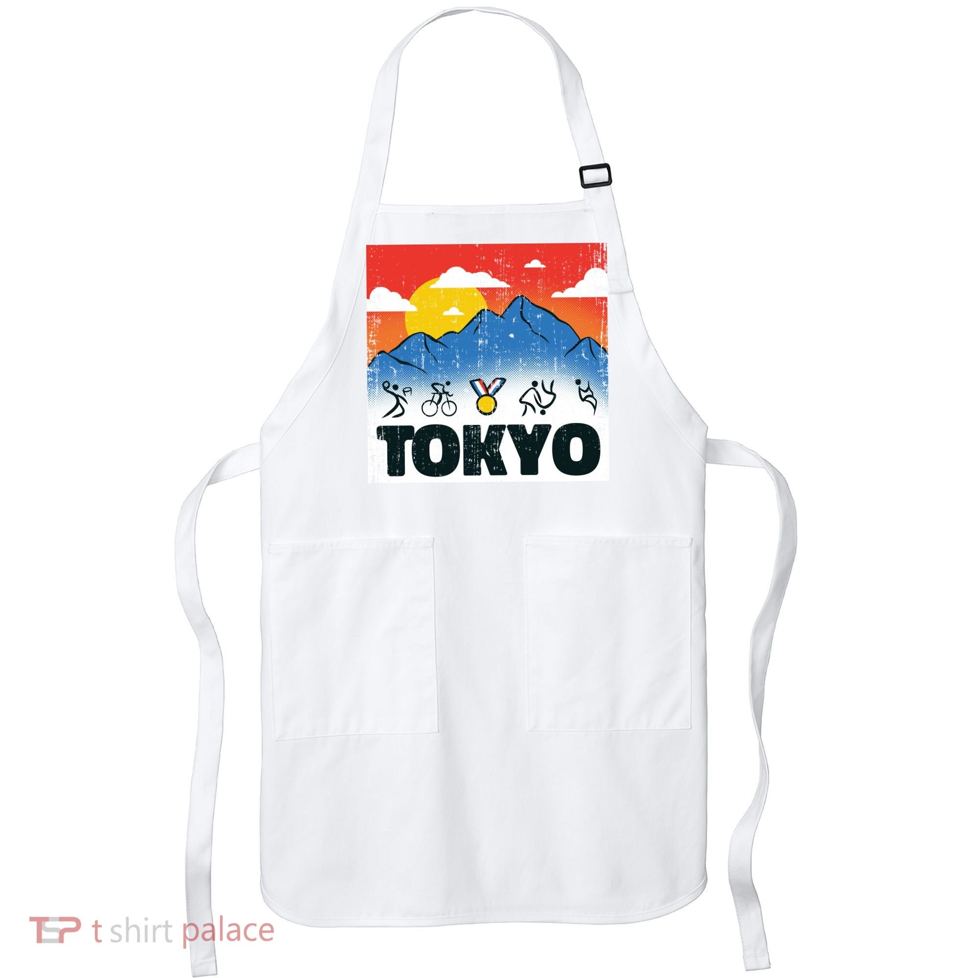 Tokyo Olympics Stick Figures Apron