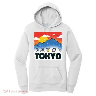 Tokyo Olympics Stick Figures Women's Hoodie